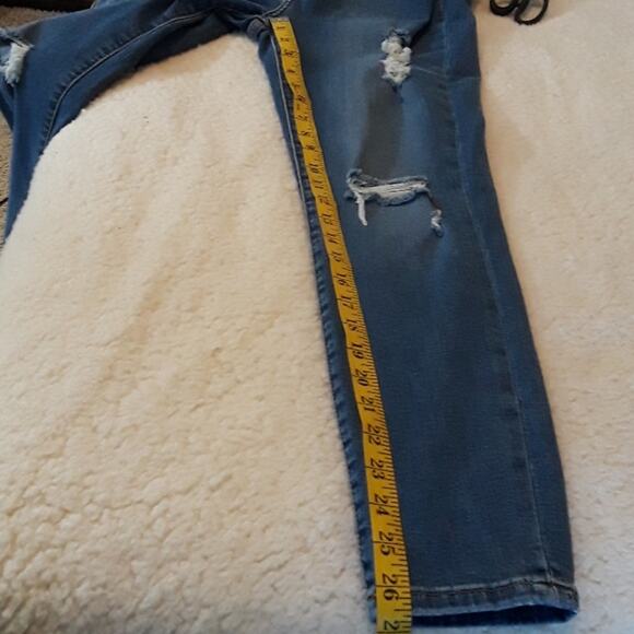 Womens Sz 27 Distressed Destroyed Highrise Skinny Forever 21 Jeans - Picture 9 of 11